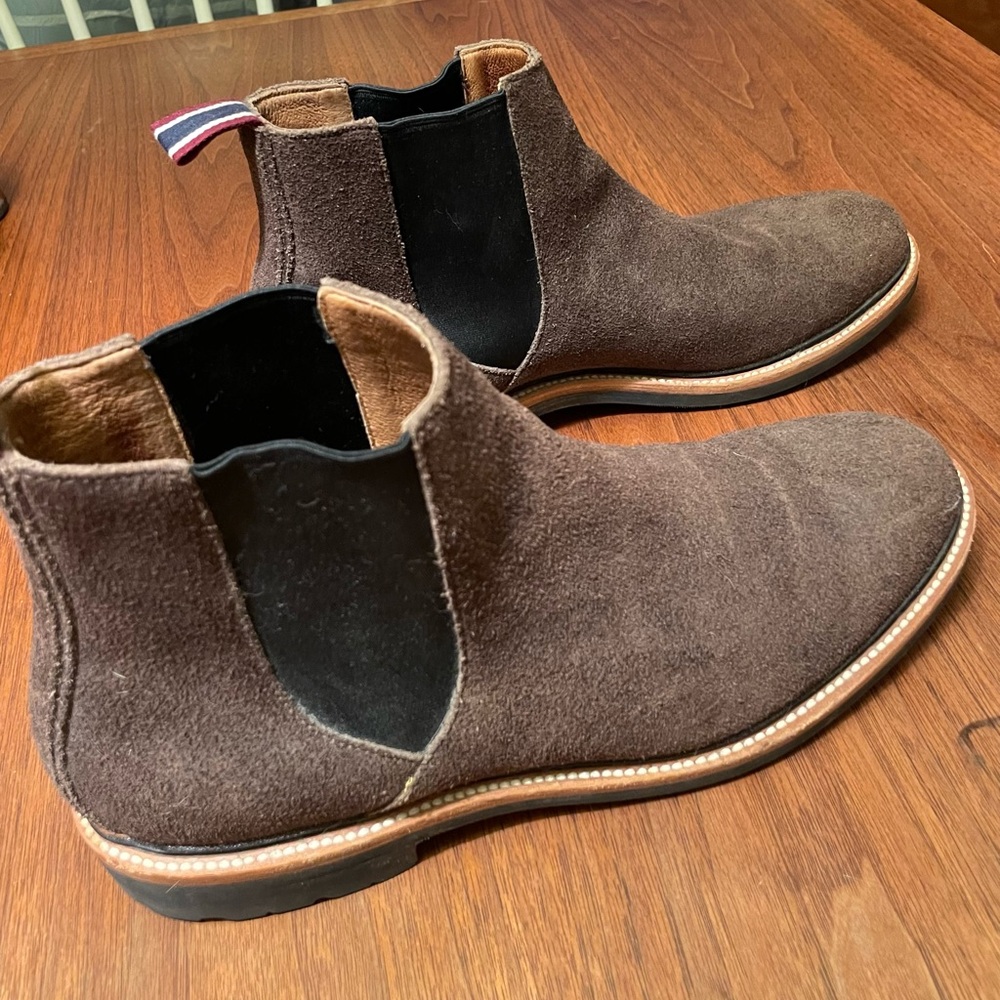 J. Crew Brown Suede Leather Chelsea Boots Men’s 9.5 shoes